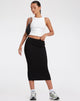 immagine di Magata Midi Skirt in Jersey Plise Nero