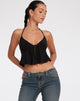 immagine di Shirota Halter Top in Nero Slinky