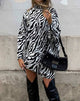 Immagine di Neivie Abito a maglione in Zebra B/N