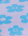 Simpatica margherita floreale blu lilla