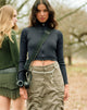 Immagine di Tuzifa, maglione cropped in navy