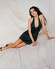 immagine di Maruko Mini Dress in Satin Nero