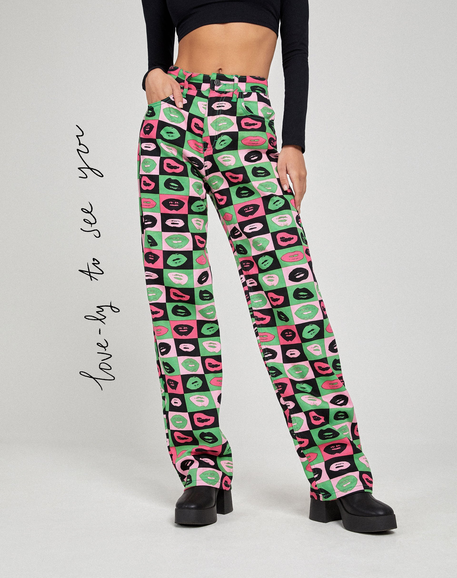 immagine di Parallel Jeans in Lips Green