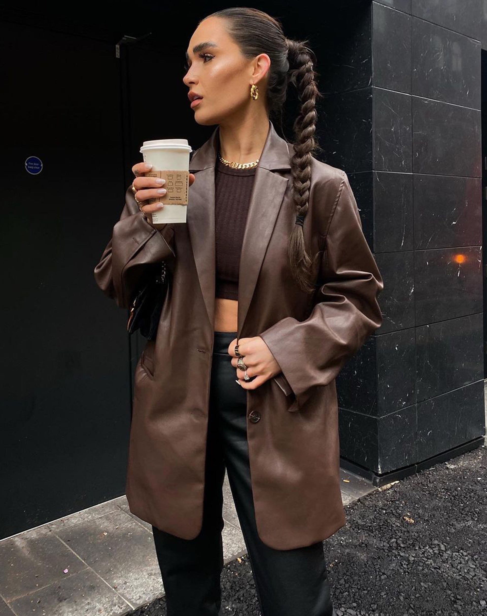 Immagine di Saken Blazer in Pu Brown