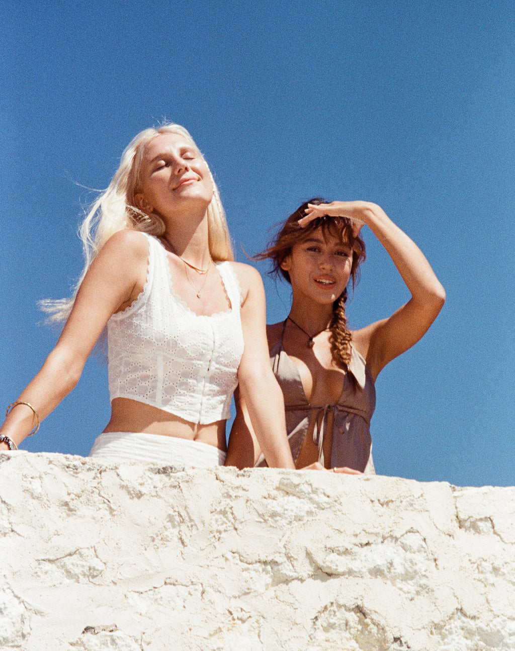 Top corsetto Elcika in bianco