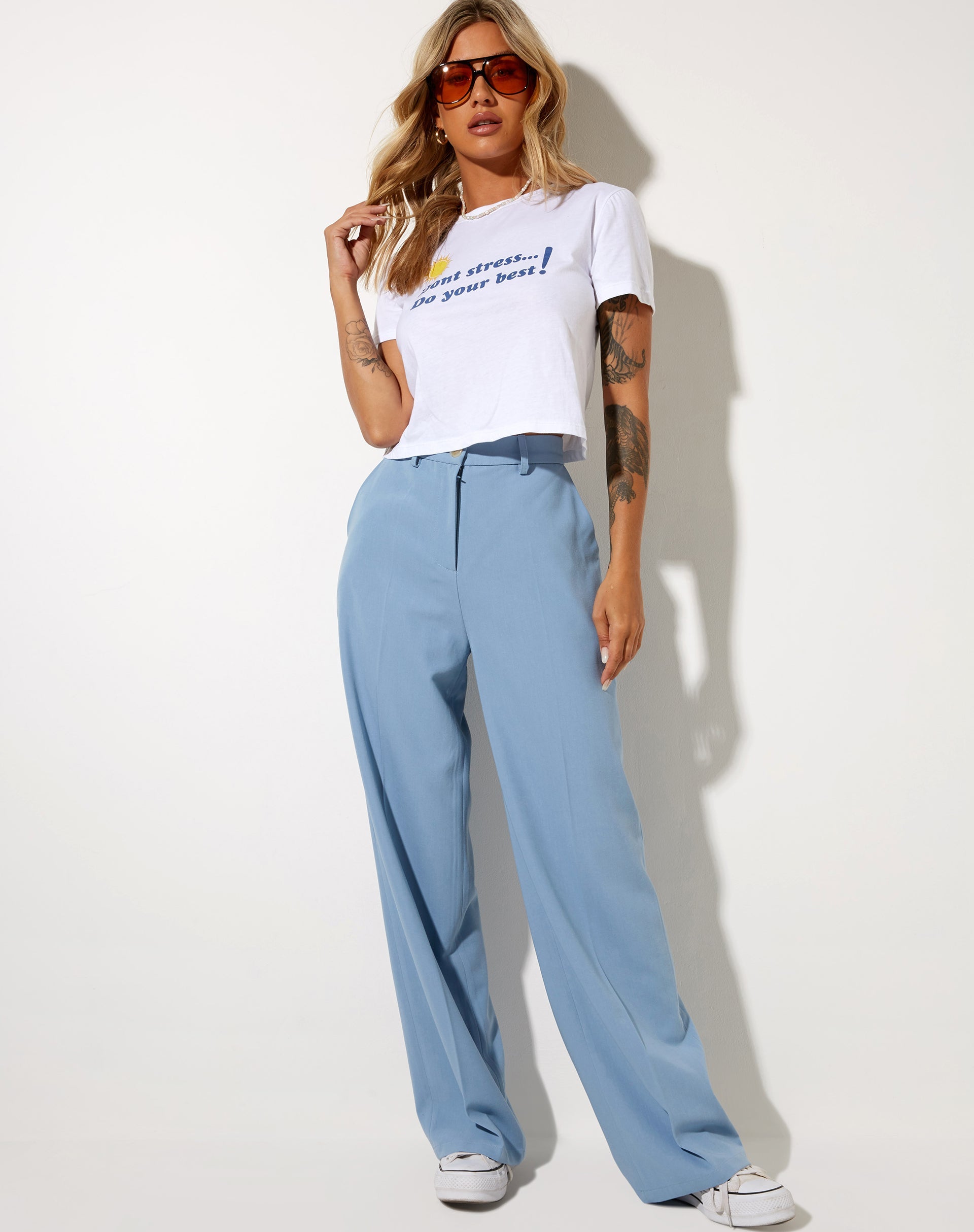 Immagine di Abba Pantaloni a gamba dritta in blu sartoriale