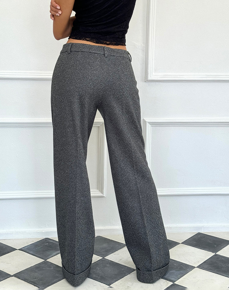 Immagine di Abdel Pantaloni sartoriali in finta lana grigio carbone
