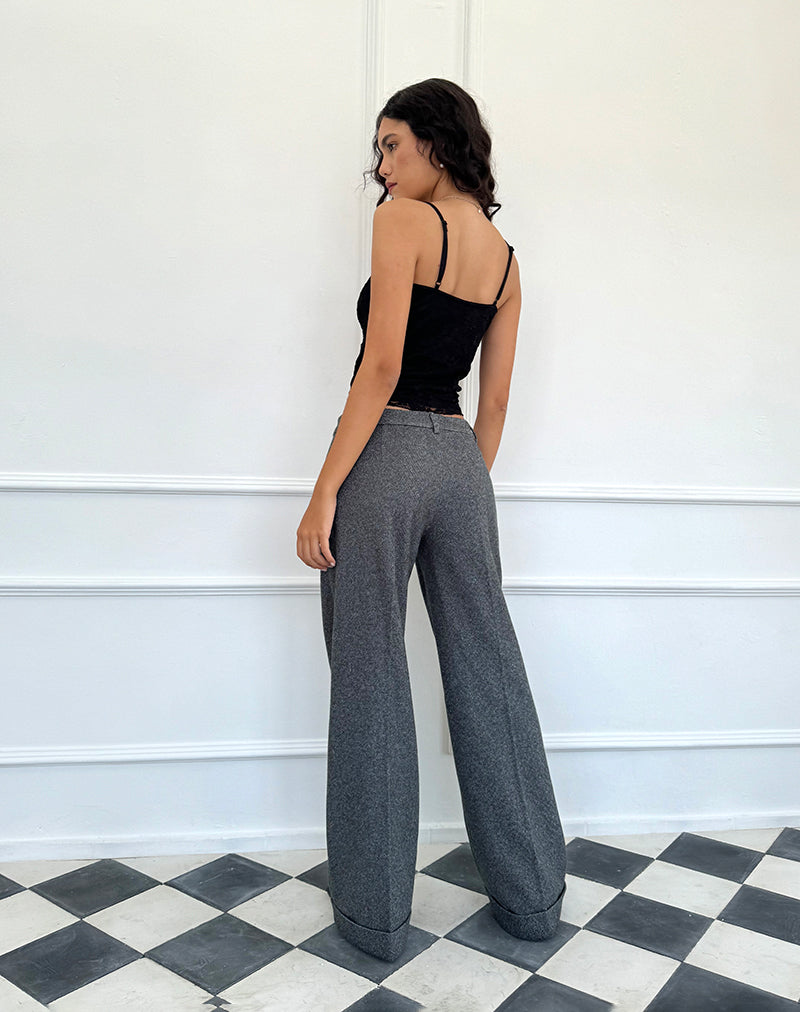 Immagine di Abdel Pantaloni sartoriali in finta lana grigio carbone