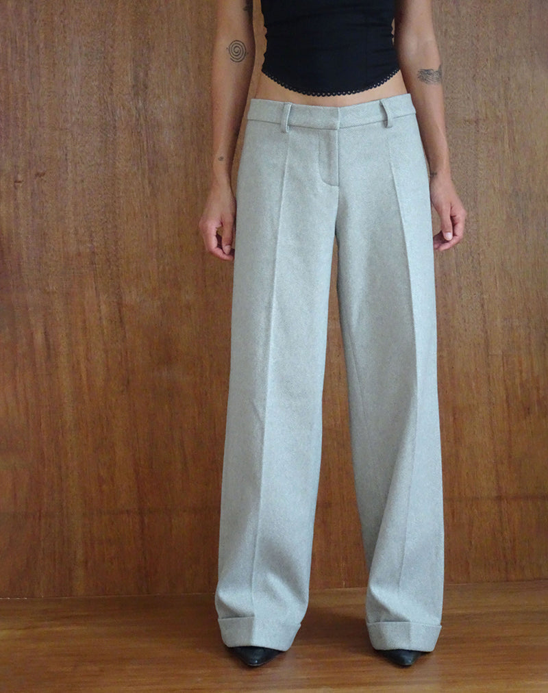 Immagine di Abdel Pantaloni sartoriali in finta lana in grigio