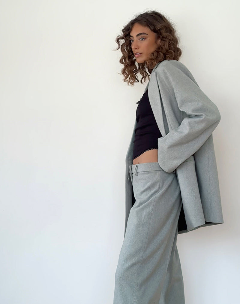 Immagine di Abdel Pantaloni sartoriali in finta lana in grigio