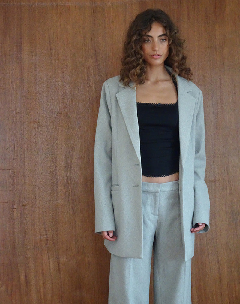 Immagine di Abdel Pantaloni sartoriali in finta lana in grigio