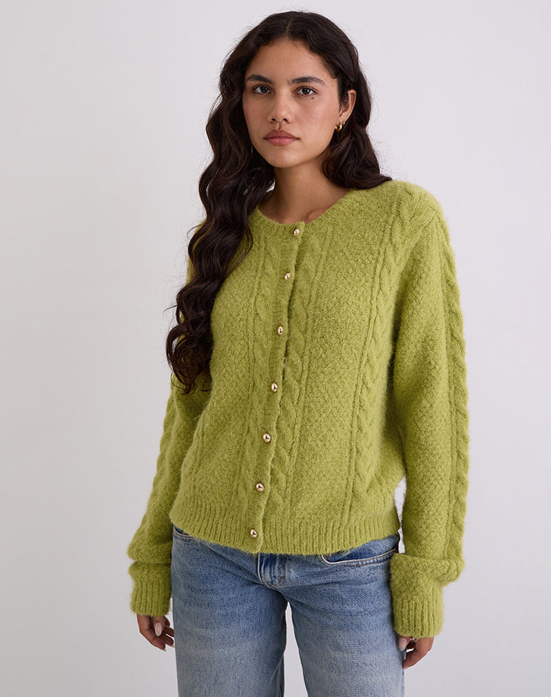 Immagine di Aceso Cardigan in Chartreuse brillante