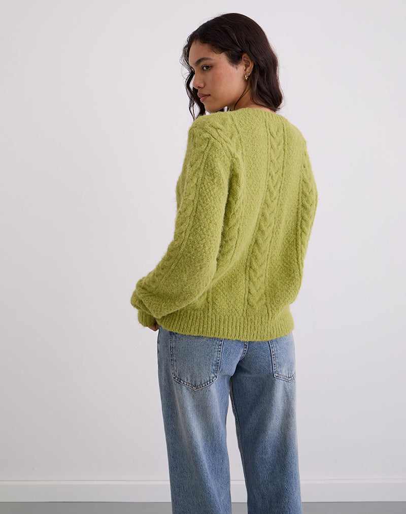 Immagine di Aceso Cardigan in Chartreuse brillante