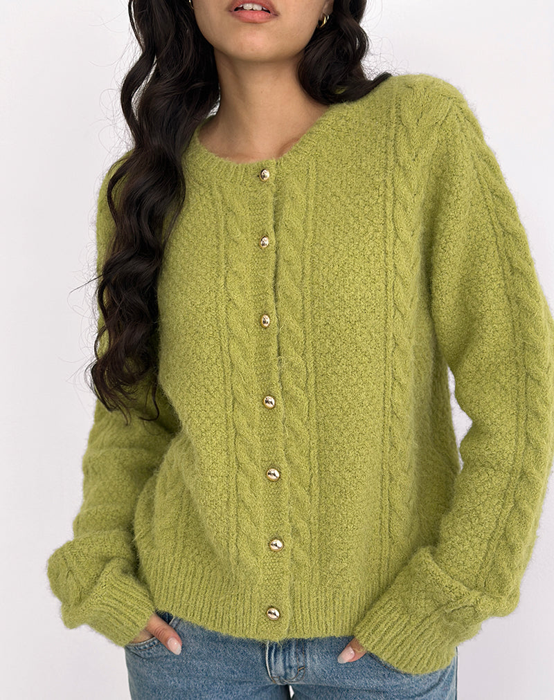 Immagine di Aceso Cardigan in Chartreuse brillante