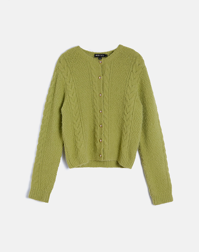Immagine di Aceso Cardigan in Chartreuse brillante