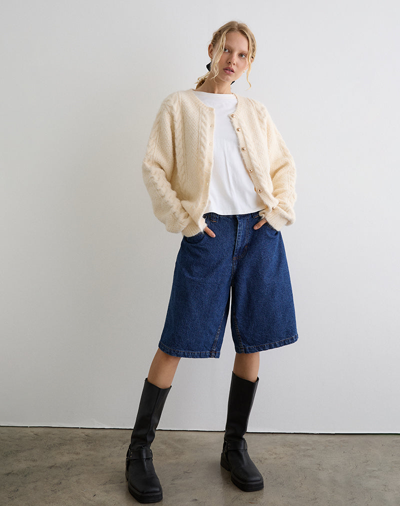 Immagine di Aceso Cardigan in maglia a spazzole Avorio