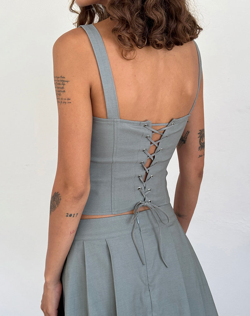 Immagine di Ailsa Tie Back Top in grigio