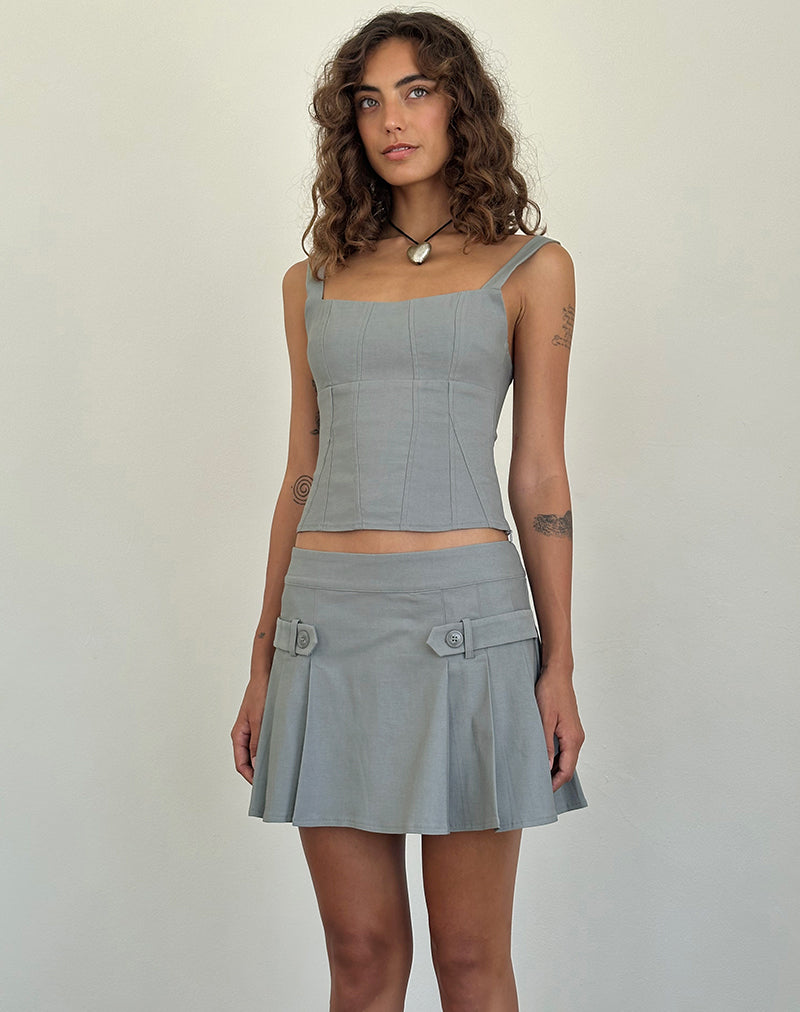 Immagine di Ailsa Tie Back Top in grigio