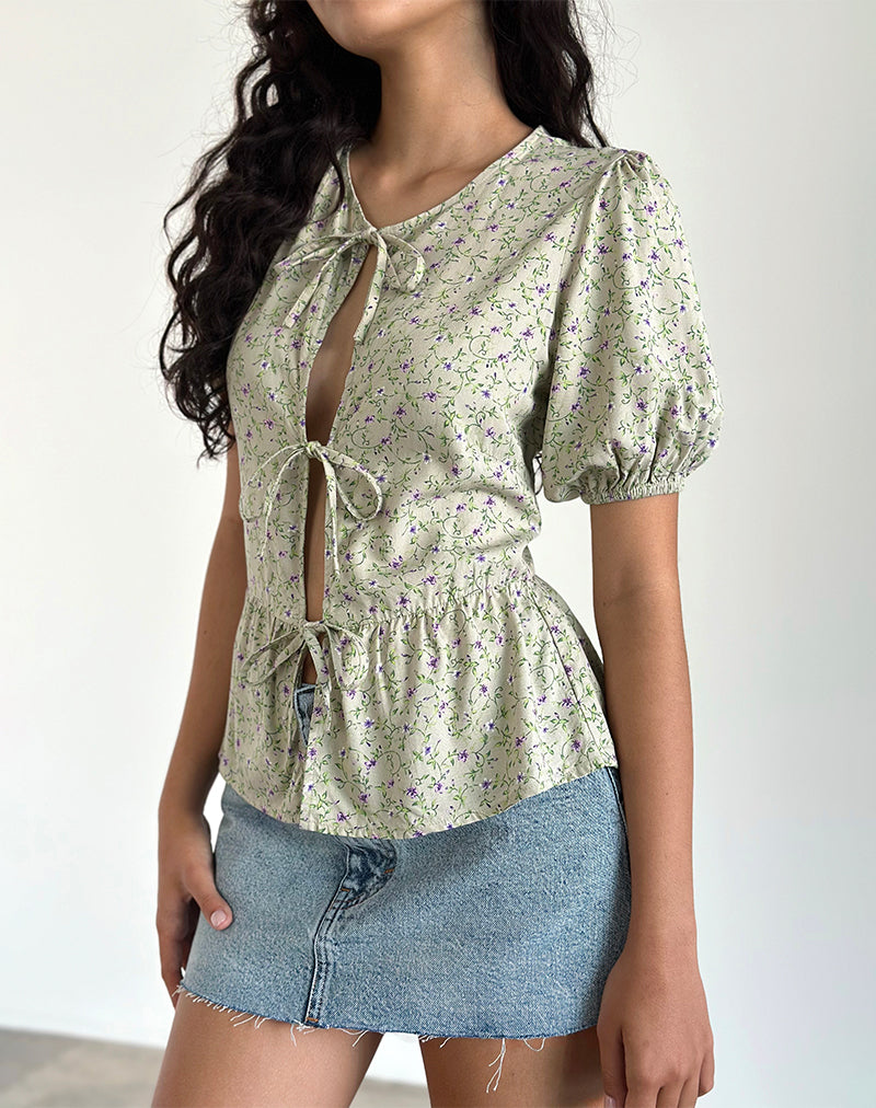 Immagine della blusa Ajasi in viola di Parma