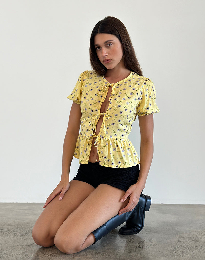 Camicetta Ajasi in Wild Flower Lemon Drop