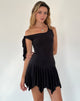 Immagine di Alba Midi Asymmetric Ruffle Dress in Black