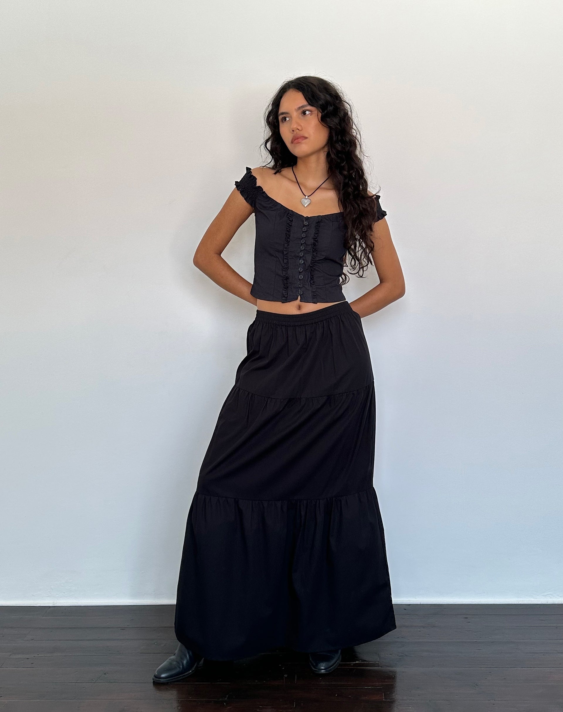 Immagine di Alderidge Bardot Corsetto Top nero