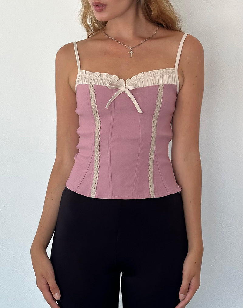 Immagine di Alexa Corset Top in rosa scuro