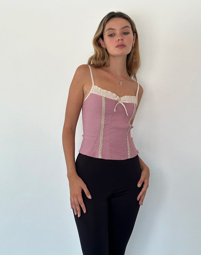 Immagine di Alexa Corset Top in rosa scuro