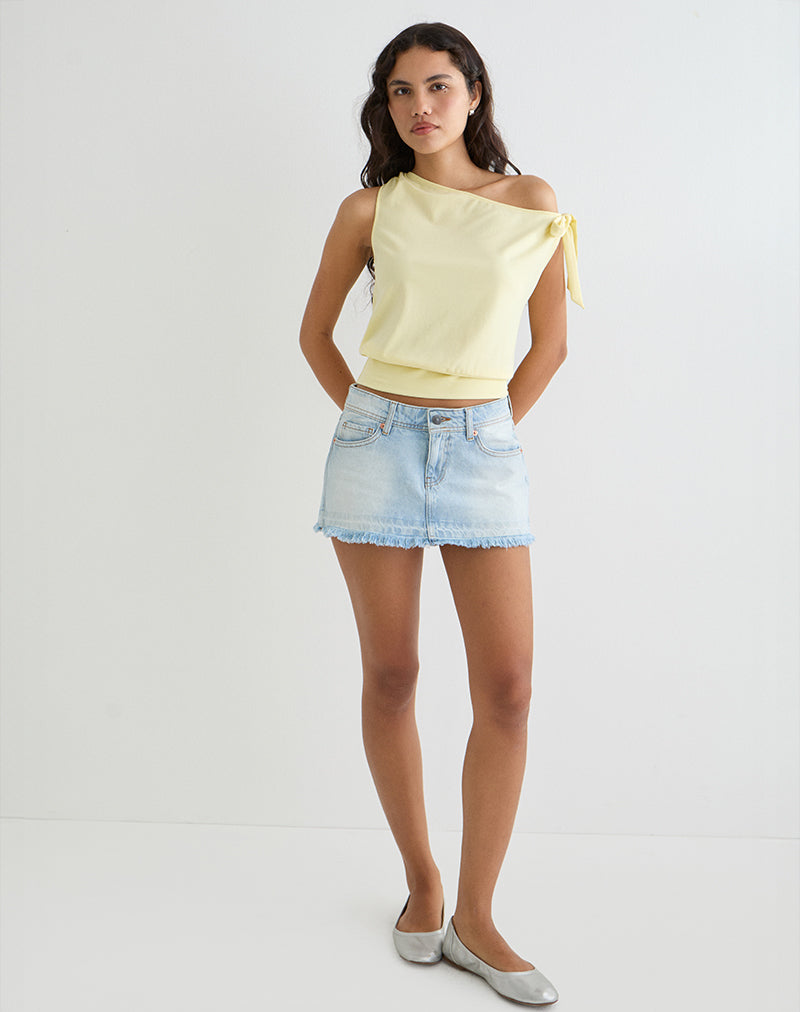 Immagine di Aleyah Tie Shoulder Tee in Lemon