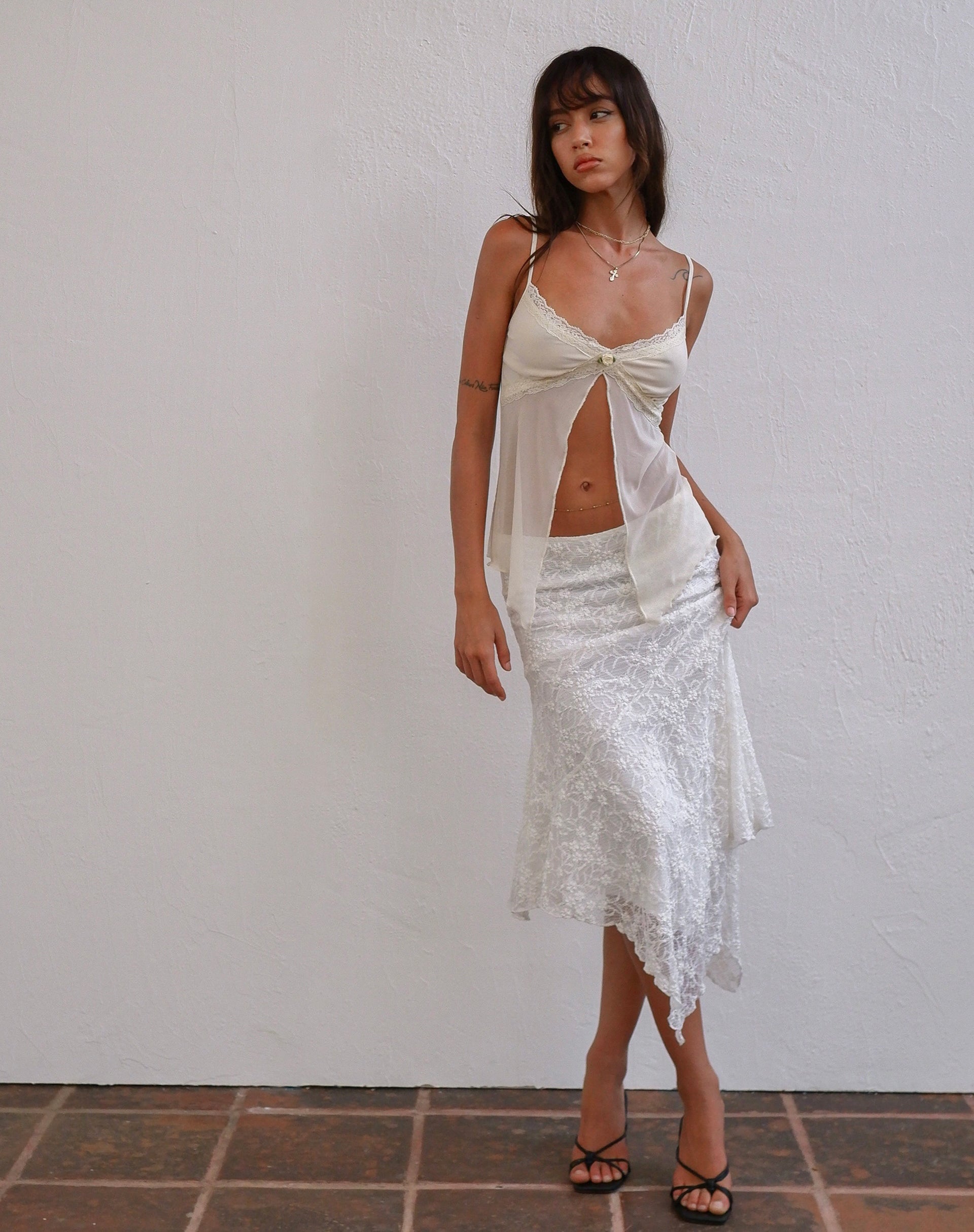 Immagine di Aliqa Butterfly Top in Mesh Crema