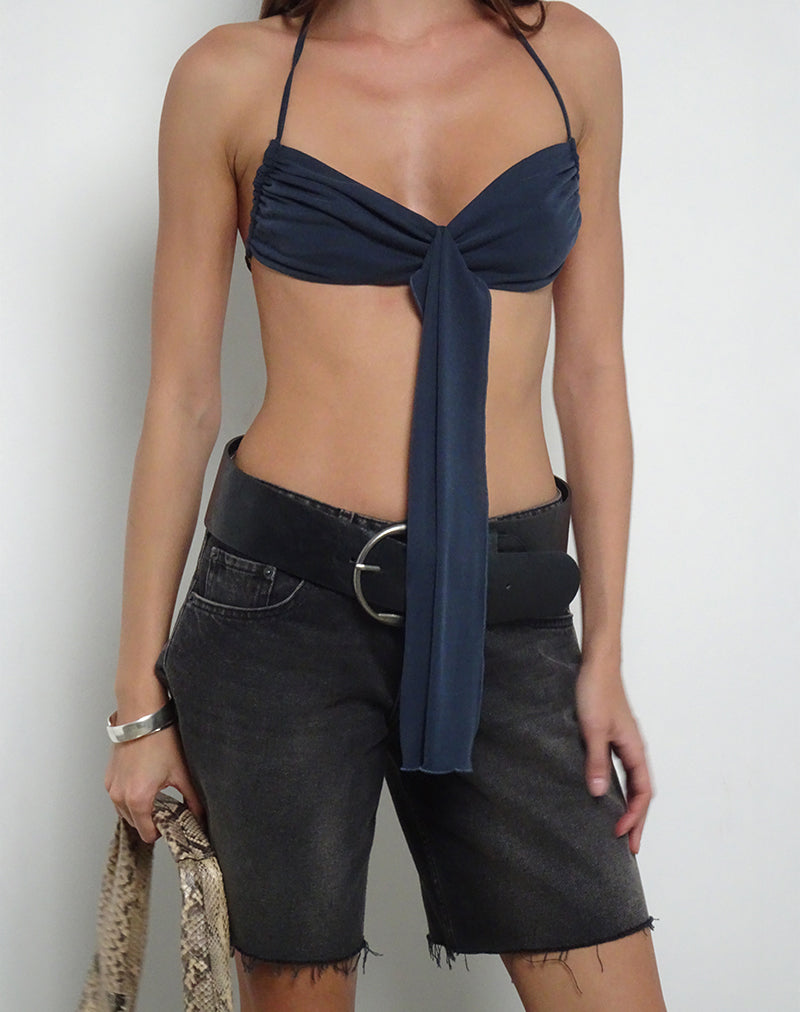 Immagine di Alohi Tie Bralette in Cupro Ocean Storm