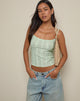 Immagine di Aluca Cami Top in pizzo Broderie Flower Mint