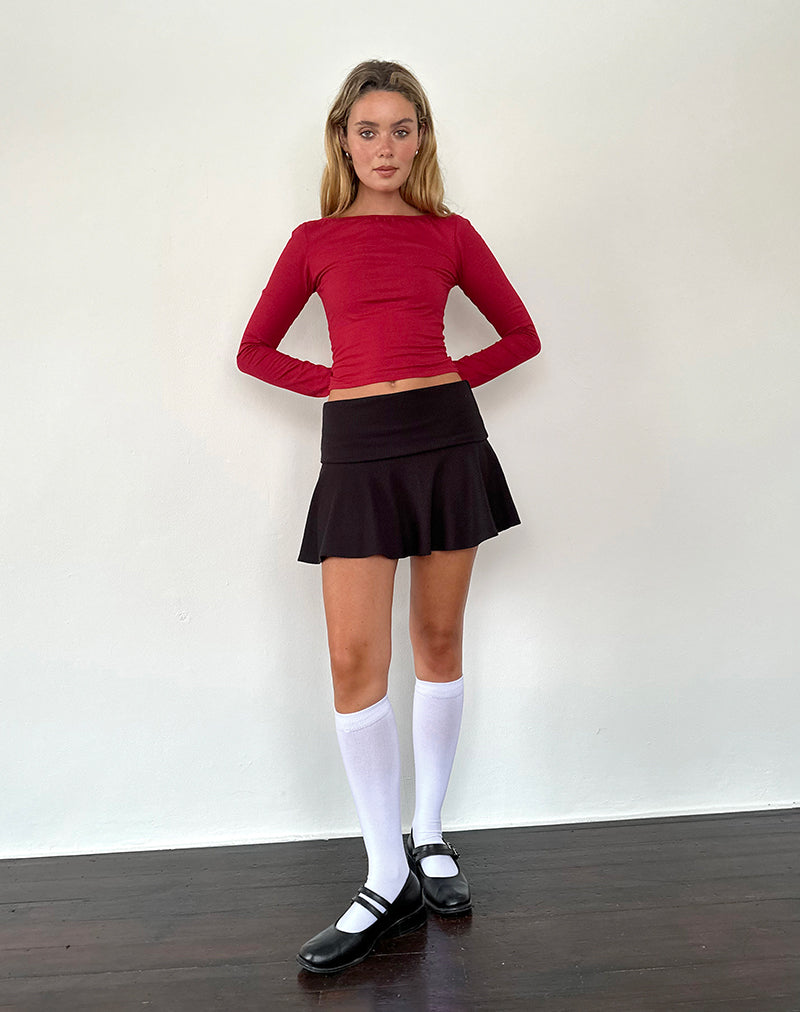 Immagine di Amabon Top a maniche lunghe in rosso Adrenalina