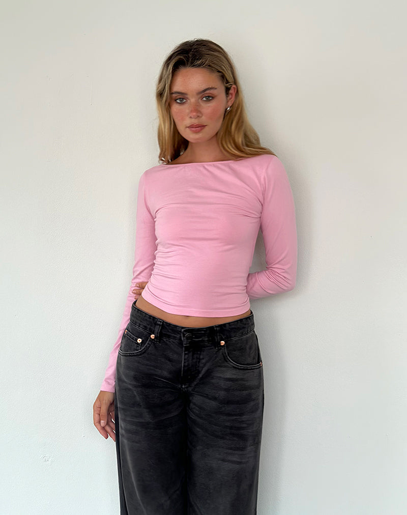 Immagine di Amabon Top a maniche lunghe in rosa fiammingo