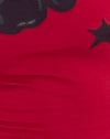 Rosso Adrenalina con stampa di ciliegie