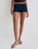 Immagine di Amane Foldover Short in jersey di rayon Navy