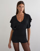 Image of Amarata Batwing Top in Rayon Jersey Black
