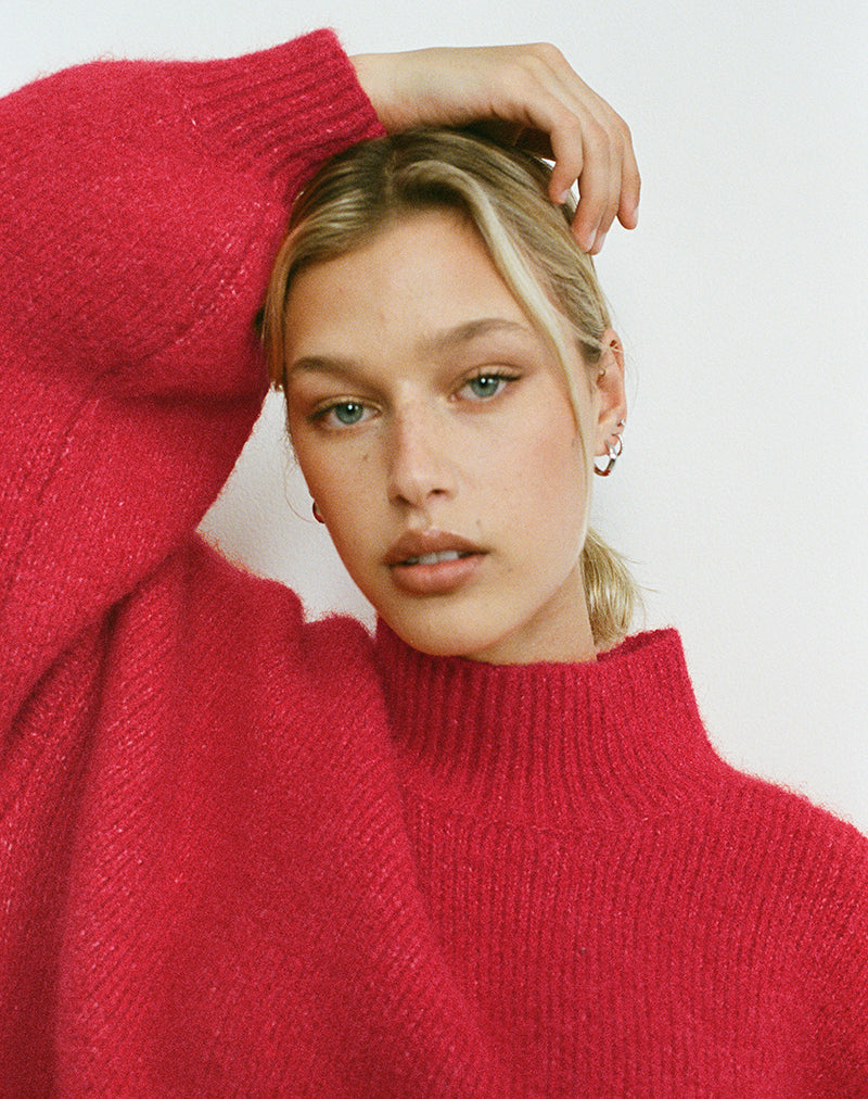 Amato - Maglia oversize in rosso