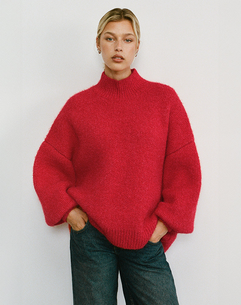 Amato - Maglia oversize in rosso
