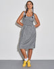 Immagine di Ambrose Midi Dress in Gingham bianco e nero