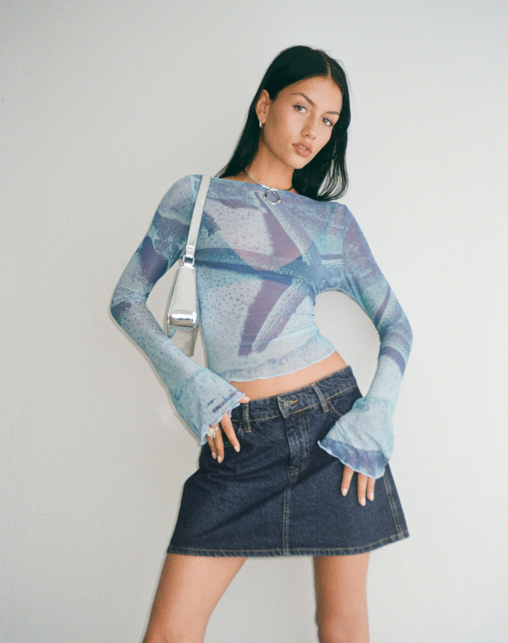 Gonna Mini A-Line in Denim Indigo