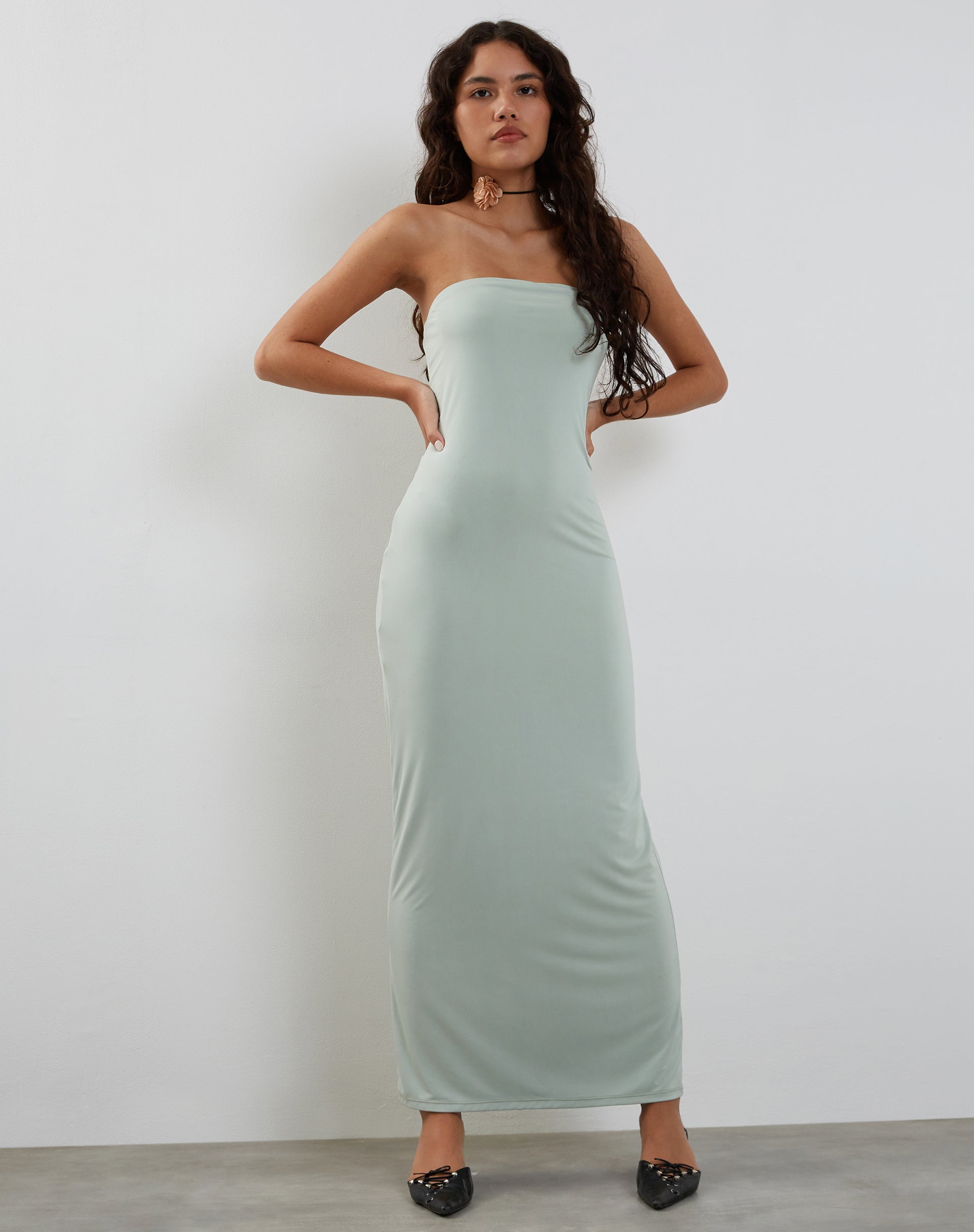 Immagine di Annalise, maxi abito a fascia in menta