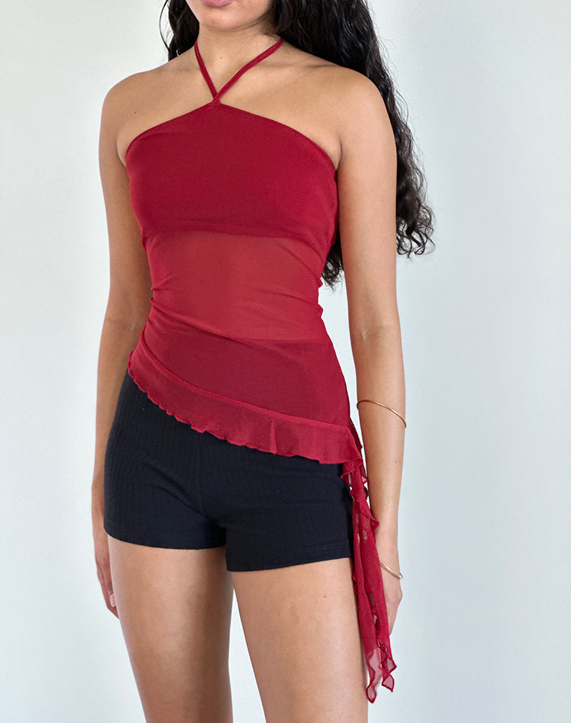 Immagine del top Arabella con scollo a mezzaluna in rete Cherry