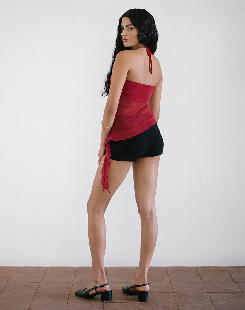 Immagine del top Arabella con scollo a mezzaluna in rete Cherry