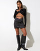 immagine di Araya Mini Skirt in Satin Nero