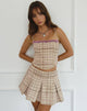 Immagine di Alula Mini Gonna in Crema Pastello Check