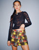 Immagine di Ardava Wrap Mini Skirt in mix di tartan