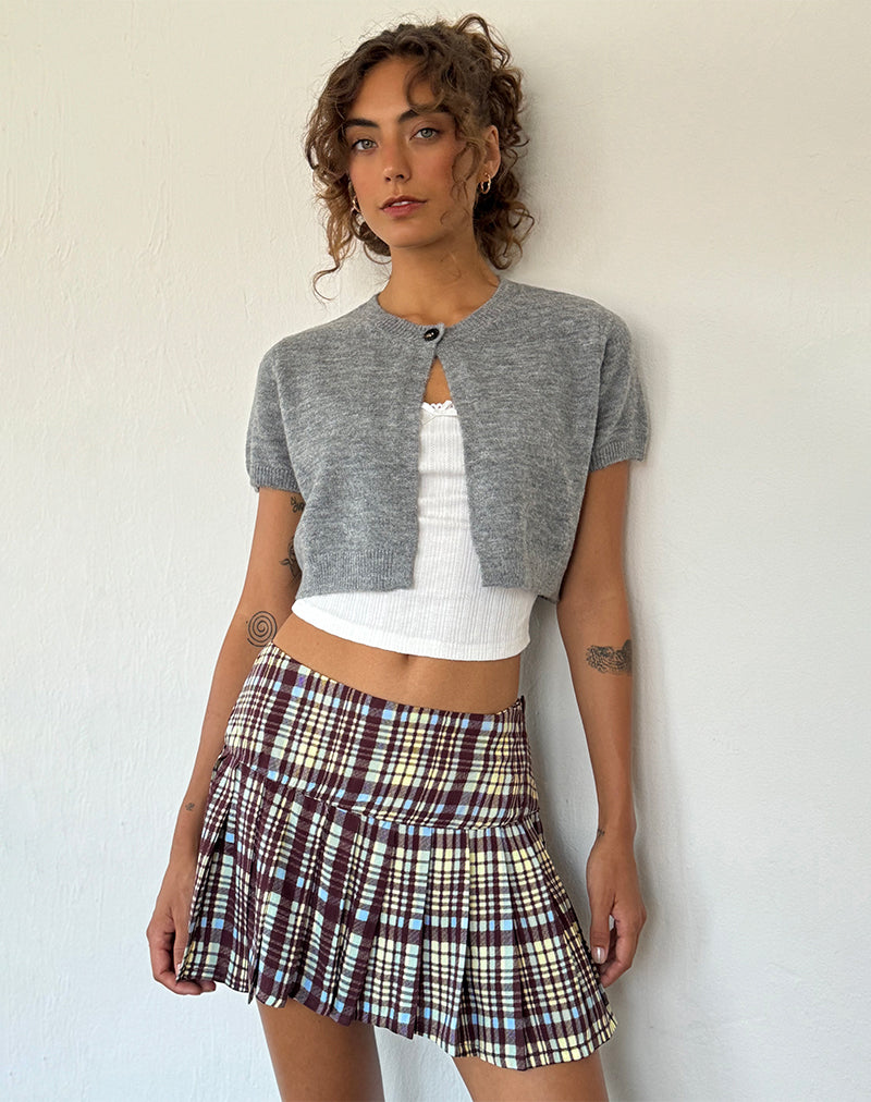Immagine di Arella Cardigan cropped in maglia grigio