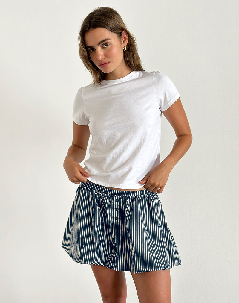 Immagine di Arife Mini Gonna in Nero e Grigio Mono Stripe