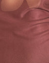 Maglia a fiori tonale marrone